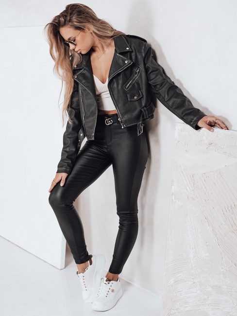 Eco Lederröhrenhose schwarz Dstreet UY2764