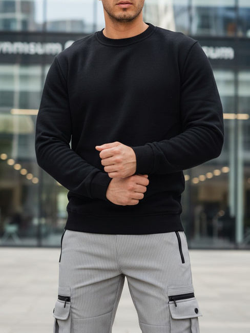 Herren Sweatshirt Basic schwarz Dstreet BX5882