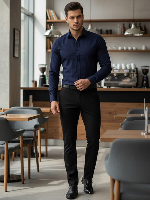 Herrenhemd navyblau Dstreet DX2477