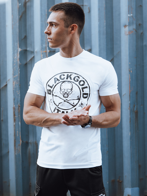 Bedrucktes Herren-T-Shirt weiß Dstreet RX5585