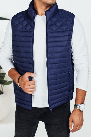 Herren Steppweste navy blau Dstreet TX5077