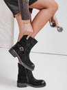 Damen Wildleder Stiefel schwarz Dstreet ZY1097