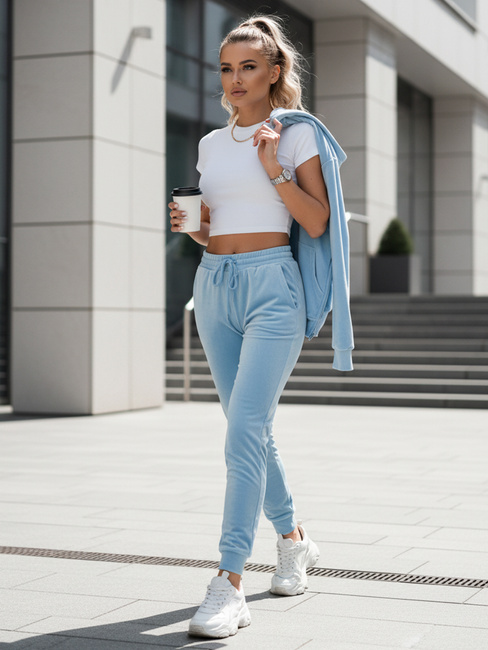 Damen Jogginghose Velours blau Dstreet UY2835