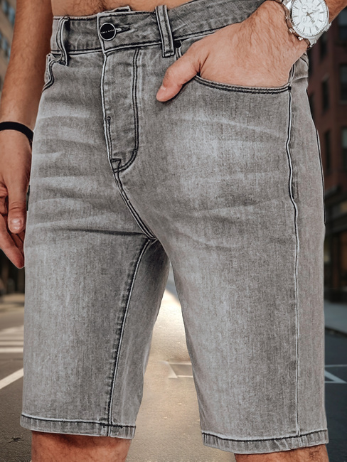 Kurze Herrenjeans dunkelgrau Dstreet SX2351