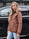 Damen Winter Steppjacke mit Kapuze braun Dstreet TY5231