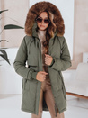Damen Winter Parka Jacke mit Kapuze grün Dstreet TY5081