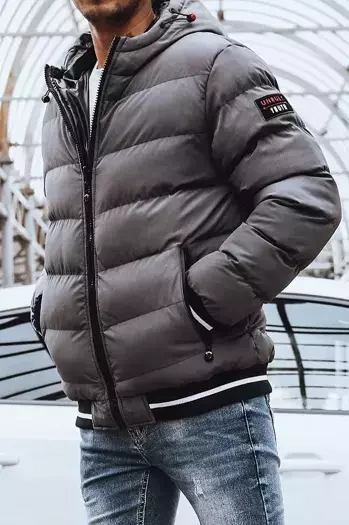 Beidseitige Herren Winterjacke grau Dstreet TX4198