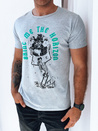 Herren T-shirt mit Aufdruck Hellgrau Dstreet RX5262