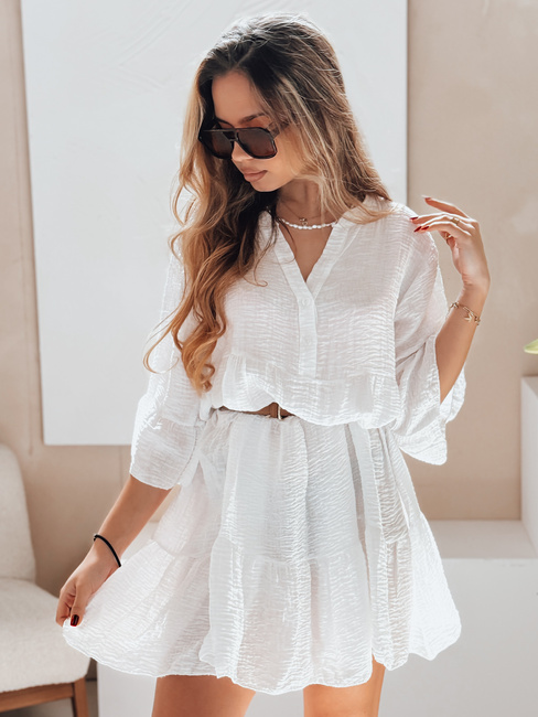 Sommer-Musselin-Kleid LYVONNE weiß Dstreet EY2613