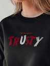 Damen Sweatshirt in Übergröße mit Stickerei SOFTRUS schwarz Dstreet BY1408