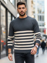Herren Gestreifte Pullover Farbe Dunkelgrau DSTREET WX2133