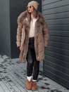 Damen Winterjacke MORISIO lang gesteppt mit Kapuze dunkelbeige Dstreet TY4701