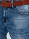 Blaue Denim-Shorts für Männer mit Gürtel Dstreet SX2558