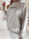 Damen Sweatshirt in Übergröße NEVER grau Dstreet BY1230