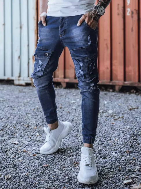 Herren Jeans Joggerhose Blau Dstreet UX3286