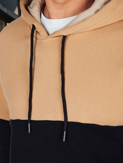 Herren Basic-Kapuzenpulli in camel Dstreet BX5878