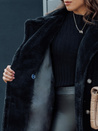 Damen Wintermantel LUXERII langer Pelzmantel schwarz Dstreet TY4688