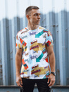 Herren T-shirt mit Aufdruck Weiß Dstreet RX5614_1