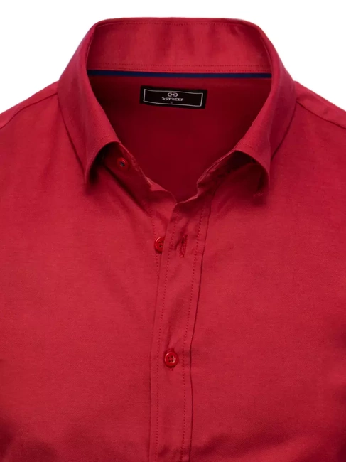 Herren Elegant Hemd Farbe Weinrot DSTREET DX2431
