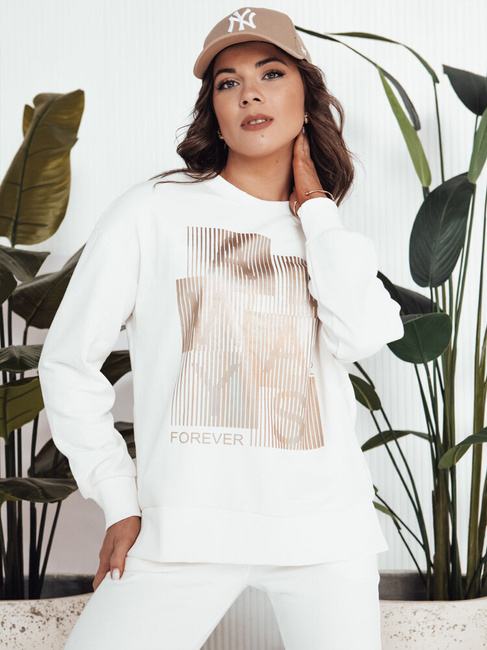 Damen Sweatshirt mit Kapuze FEMMES Farbe Weiß DSTREET BY1281