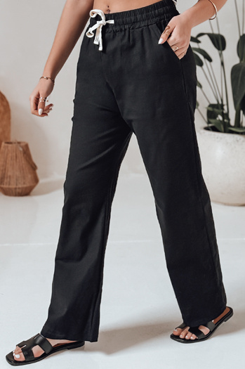 Damen Freizeithose mit weitem Bein BOHO DAY schwarz Dstreet UY2647