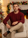 Burgunderroter Pullover für Männer WX2295z