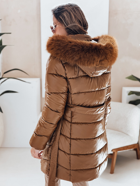 Damen Winterjacke CASSERIE gesteppt mit Kapuze Kaffee Dstreet TY4925