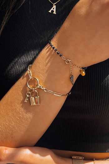 Damenarmband FREE TIME Farbe Schwarz DSTREET LY0095