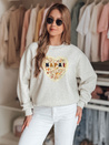 Damen Sweatshirt in Übergröße mit Herz SERDUCHOVA grau Dstreet BY1440