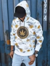 Herren Kapuzenpullover mit Aufdruck Weiß Dstreet BX5317