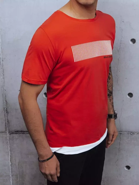 Bedrucktes Herren-T-Shirt rot Dstreet RX4651z