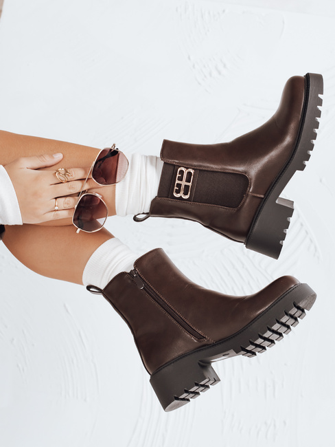 Frauen braune Stiefel Dstreet ZY1105