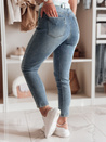 Damen Denim Slim Fit Hose mit Gürtel TRENDLINE blau Dstreet UY2478
