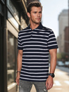 Gestreiftes Herren-Polohemd navyblau Dstreet PX0637