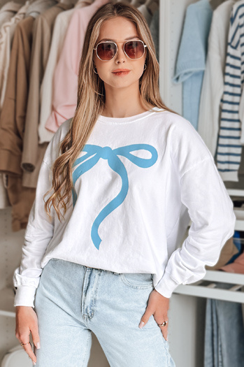 Damen Sweatshirt in Übergröße SOFTTIE weiß Dstreet BY1376