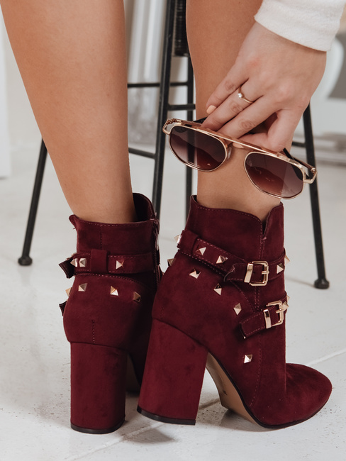 Damen Wildleder Stiefel rot Dstreet ZY1307