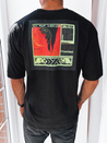 Herren T-shirt mit Aufdruck Schwarz Dstreet RX5304