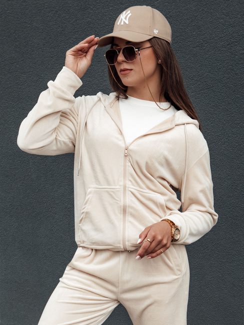 Damen Velours Stretch Set VELCOMFY ecru Dstreet AY1081