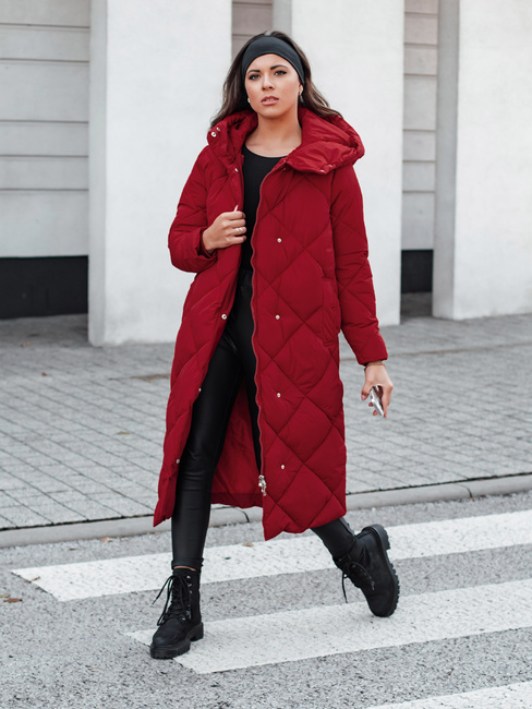Damen Stepp-Winterjacke mit Kapuze FEMACOAT burgundy Dstreet TY5479