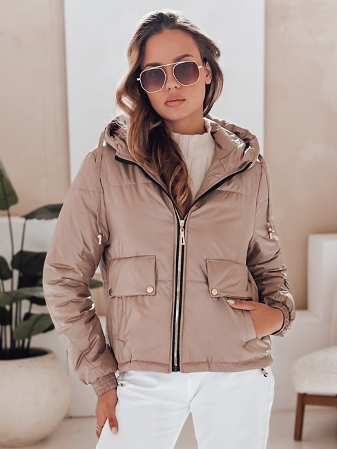 Damen Steppjacke mit Kapuze ARON camel Dstreet TY4398