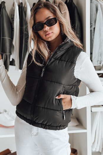 URBANELLE Damen Steppweste schwarz Dstreet TY4974