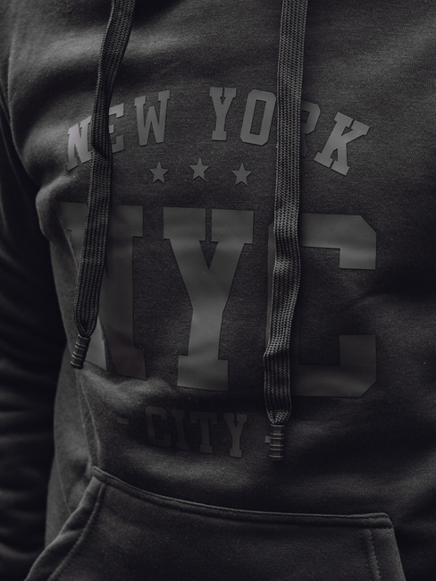 Isoliertes Herren-Kapuzensweatshirt schwarz Dstreet BX5934