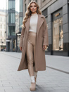 Langer Schafsfellmantel für Damen beige Dstreet NY0753z