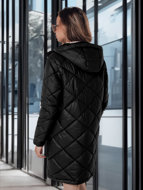 Damen Winterjacke SNOWVIBE schwarz gesteppt Dstreet TY4988
