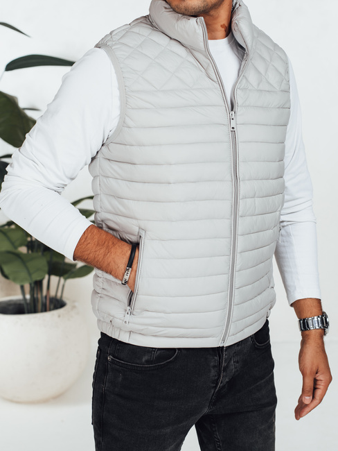 Herren Steppweste hellgrau Dstreet TX5078