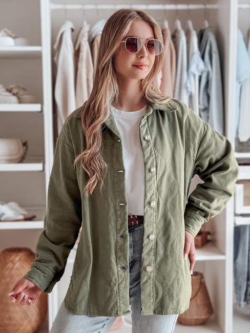 Damen-Übergangsjacke in Übergröße KOSMOJACK khaki Dstreet TY4840