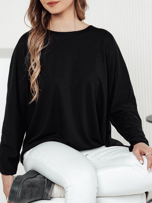 LOOSEFEMME Damen Oversize Bluse mit Anhänger mit schwarzer Dstreet RY2705