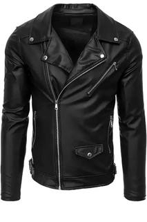 Herren Kunstlederjacke Schwarz Dstreet TX4081z