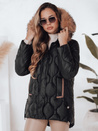Damen Winterjacke LUMORE gesteppt mit Kapuze schwarz Dstreet TY4723