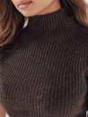 Kurzarm-Pullover mit Rippenstruktur GIRLGLORY braun Dstreet MY2554